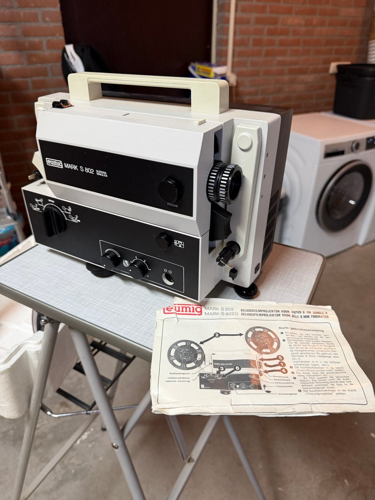Eumig Mark S 802 Super 8 / Single 8 Filmprojector, Audio, Tv en Foto, Ophalen, Gebruikt