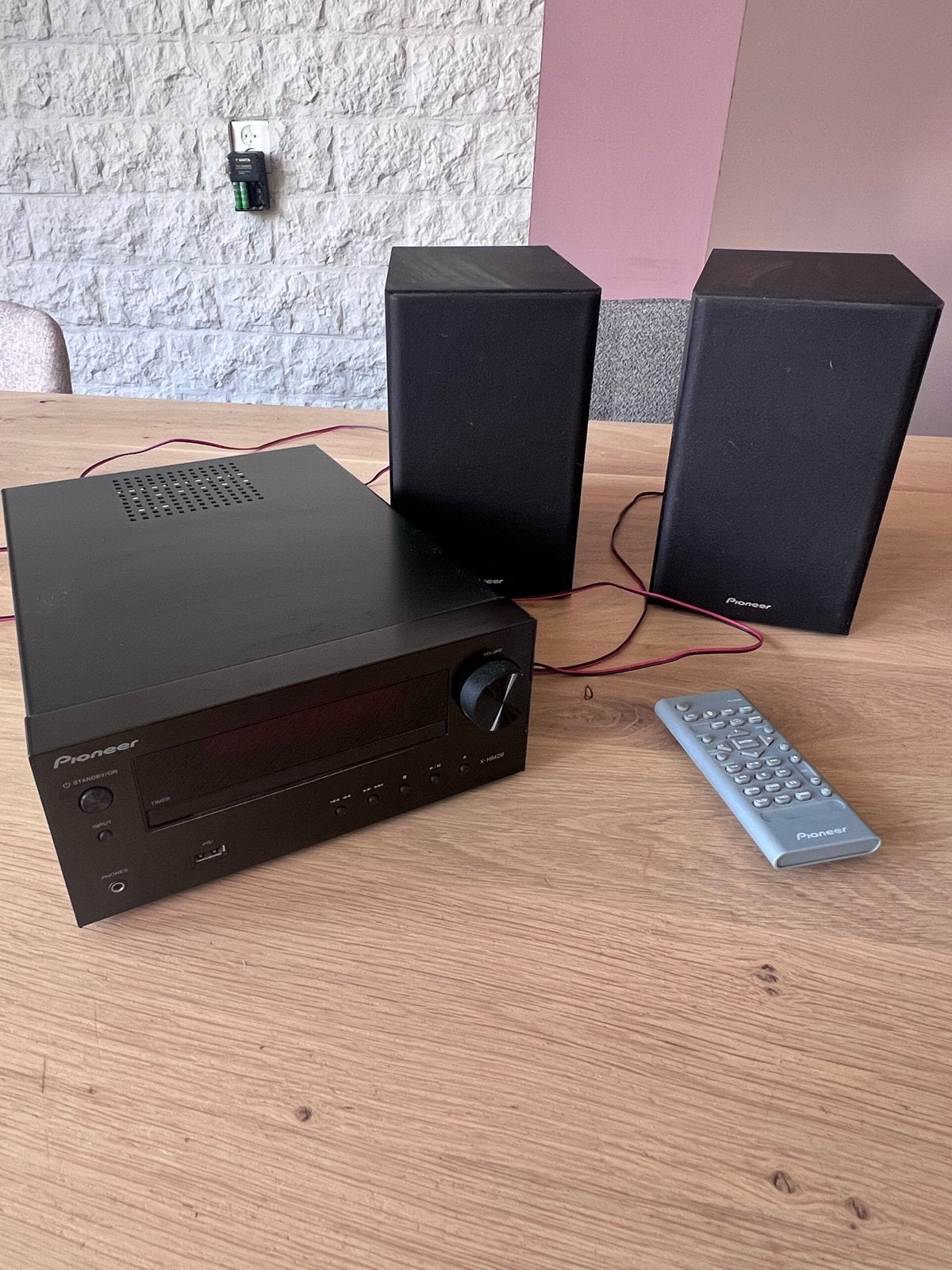 Pioneer X-HM26 stereo cd receiver met boxjes en afstandsbedi, Ophalen of Verzenden, Zo goed als nieuw, Pioneer, Microset