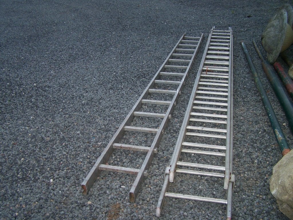 aluminium ladder , ladder , optrekladder, Doe-het-zelf en Verbouw, Ophalen, Gebruikt, 4 meter of meer