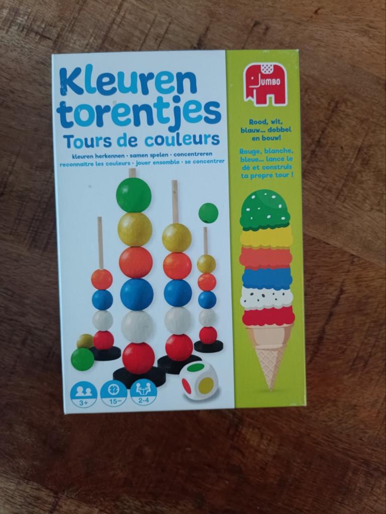 Spel kleurentorentjes, Hobby en Vrije tijd, Gezelschapsspellen | Bordspellen, Ophalen of Verzenden