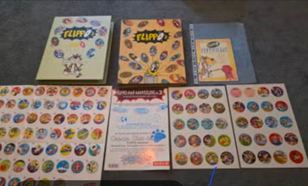 Grote verzameling Flippo's met albums en mappen, Ophalen, Looney Tunes, Verzameling, Met verzamelmap(pen)