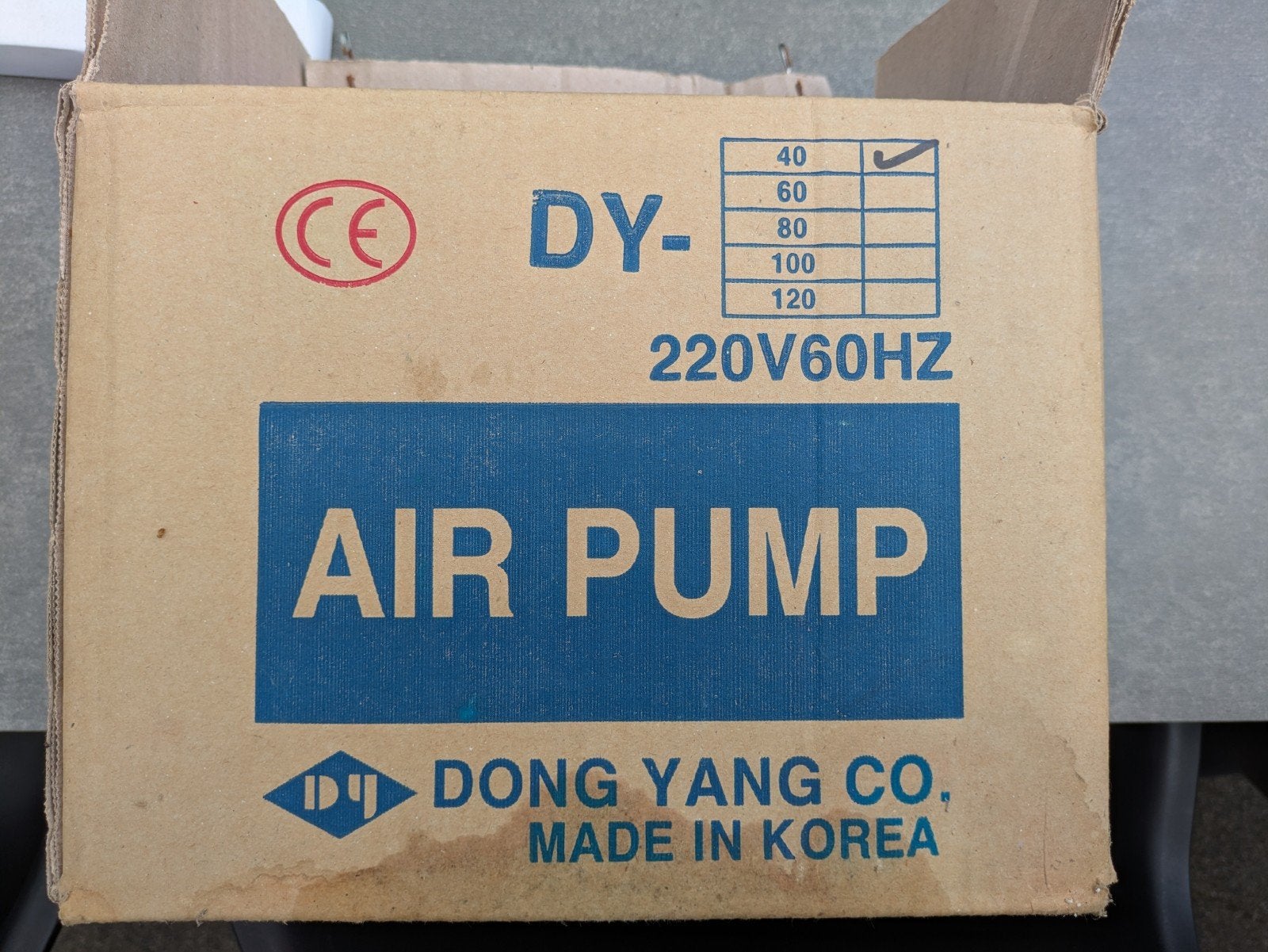 Te koop Air pomp koi vijver Dong Yang DY-40, Ophalen