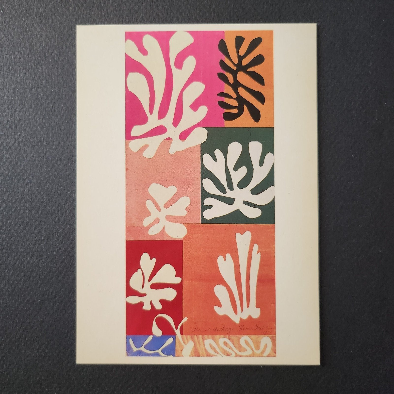 Kunstkaart Henri Matisse - Fleurs de neige 1951, Verzamelen, Verzenden, 1980 tot heden, Ongelopen, Cultuur en Media
