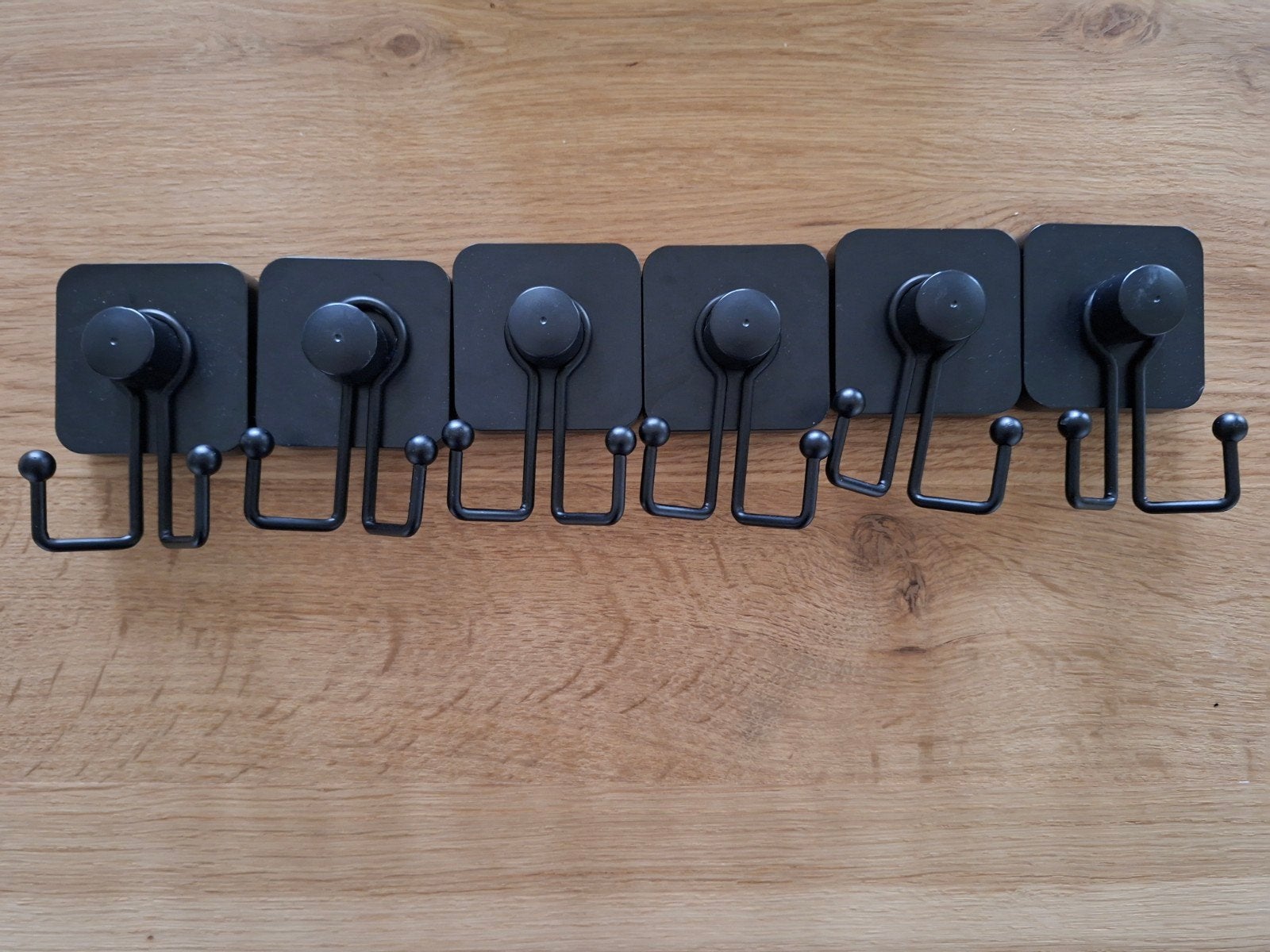 Set van 6 zwarte wandhaken, met zuignap, Ophalen, Gebruikt, Wandhaken, Minder dan 100 cm
