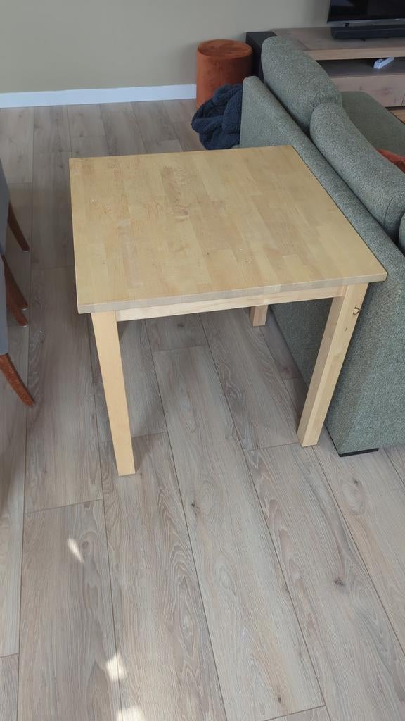 Ikea NORDEN bijzettafel massief hout, Huis en Inrichting, Ophalen, Gebruikt, 50 tot 100 cm, 50 tot 75 cm