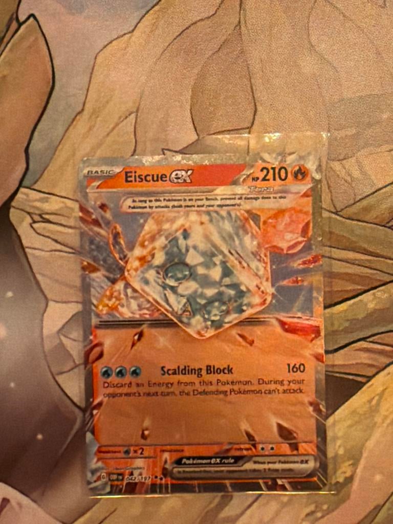 Eiscue EX #42 OBF Pokémon Kaart - Obsidian Flames, Ophalen of Verzenden, Zo goed als nieuw, Losse kaart, Foil