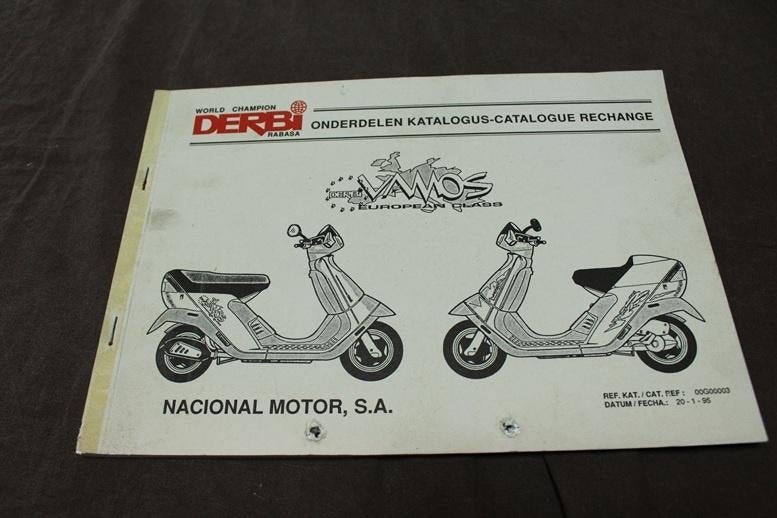 Derbi Vamos scooter 1995 onderdelen boek, Ophalen of Verzenden, Gebruikt