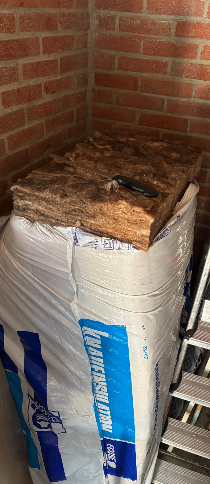 Knauf Glaswol gratis op te halen, Ophalen, Zo goed als nieuw, Glaswol, 4 tot 8 cm