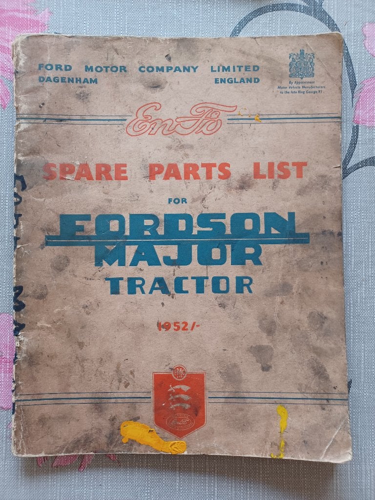 Onderdelenboek Fordson Major tractor 1952, Ophalen of Verzenden, Gelezen, Tractor en Landbouw