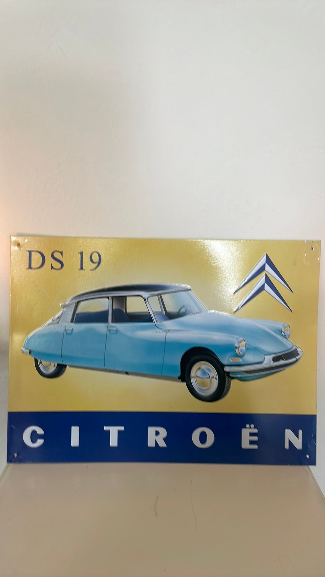 Vintage metalen reclamebord citroën ds 19 (jaartal 2001), Ophalen of Verzenden