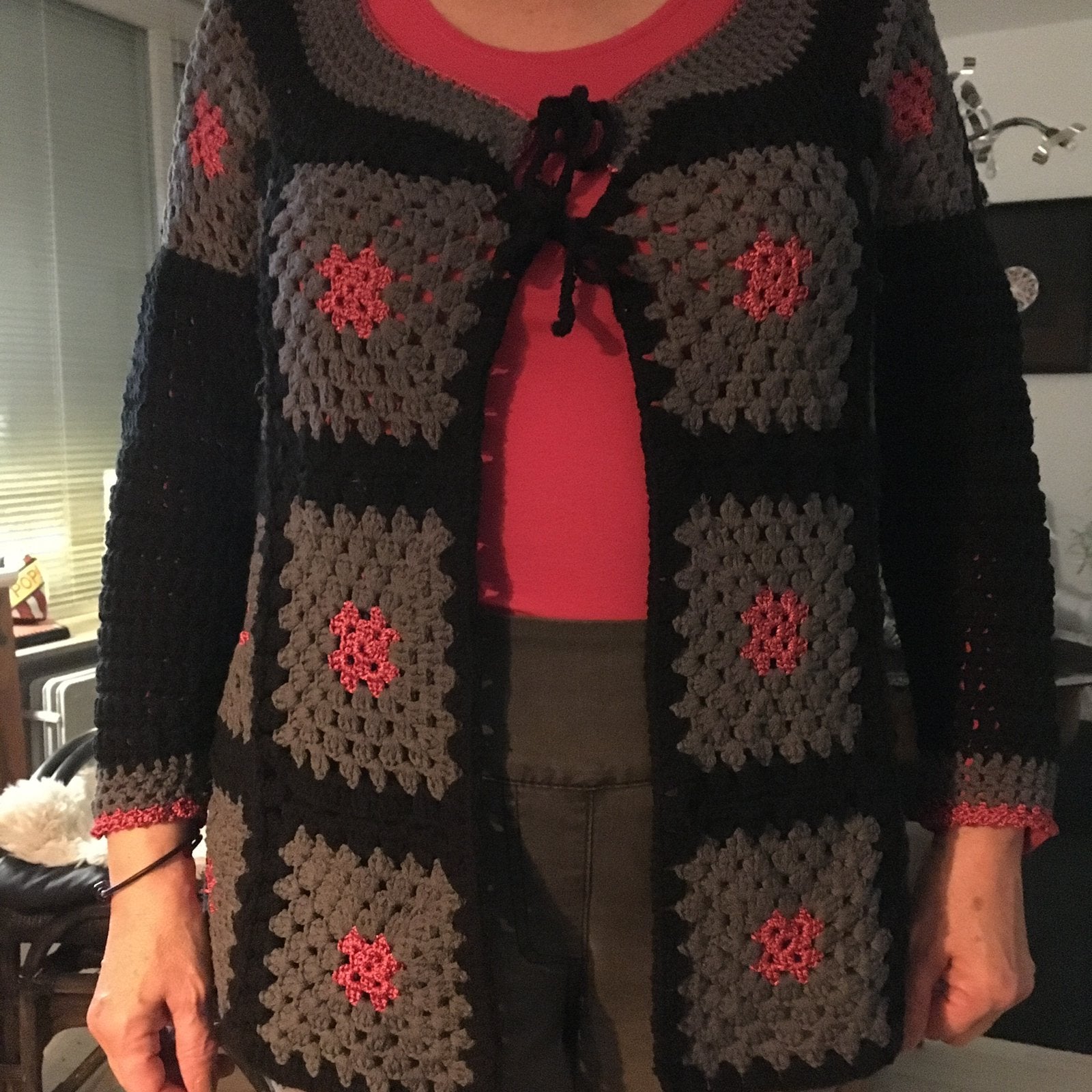 Selfmade gehaakt vest a la Karin Bloemen., Ophalen of Verzenden, Nieuw
