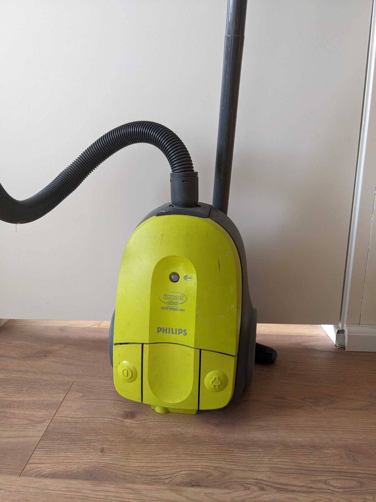 Philips Impact Excel 1500W stofzuiger met stofzakken, Inclusief accessoires, Gebruikt, Philips, Sledestofzuiger