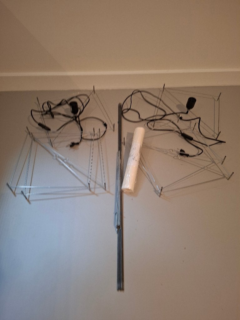 Twee Lotek lampen, 100 tot 150 cm, Zo goed als nieuw, Metaal, Modern