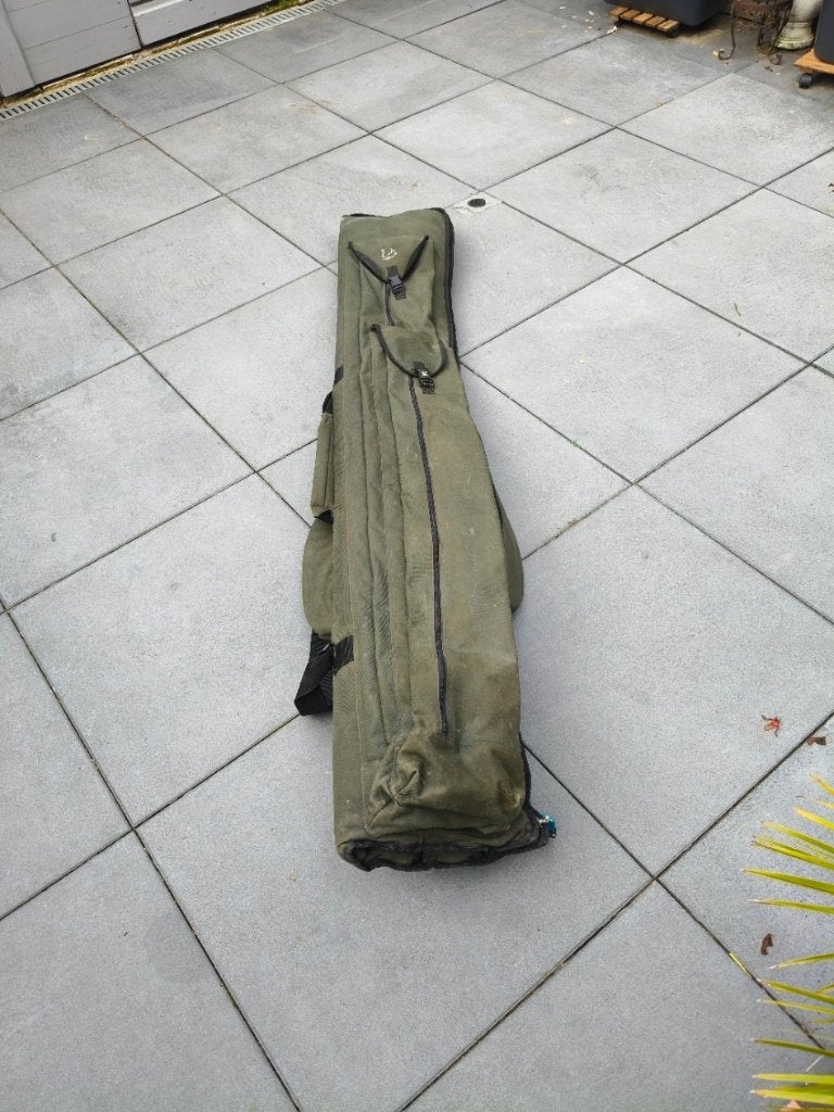 te koop hengel foudraal 3 opgetuigde hengels, Ophalen, Gebruikt, Overige typen