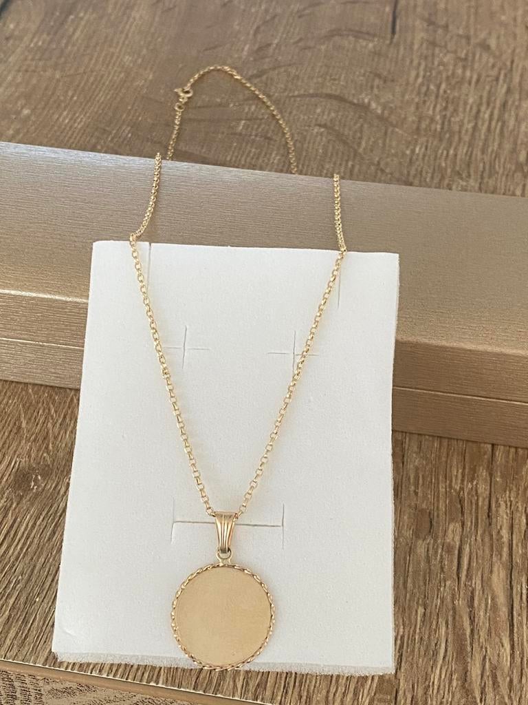 14 karaat(585) gouden ketting met hanger, Met hanger, Nieuw, Ophalen of Verzenden, Goud