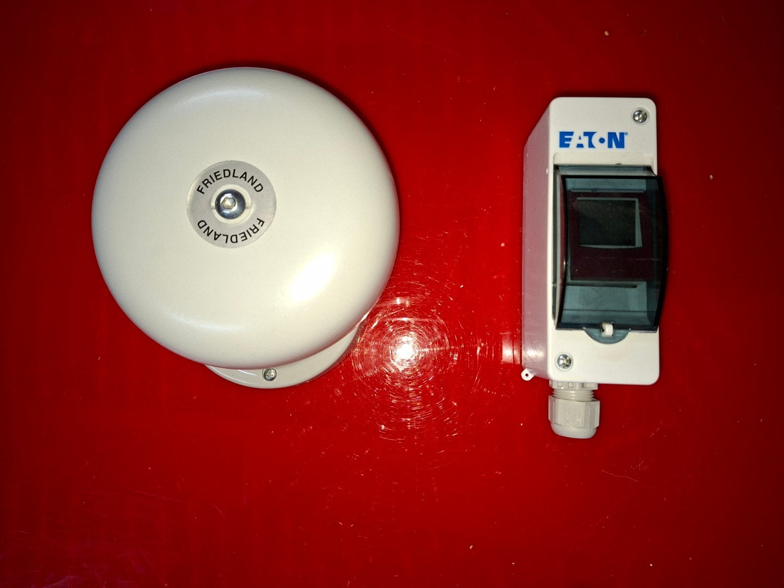 Alarmbel BEL Schel Sirene 100dB 230V tijdklok Grasslin Timer, Ophalen