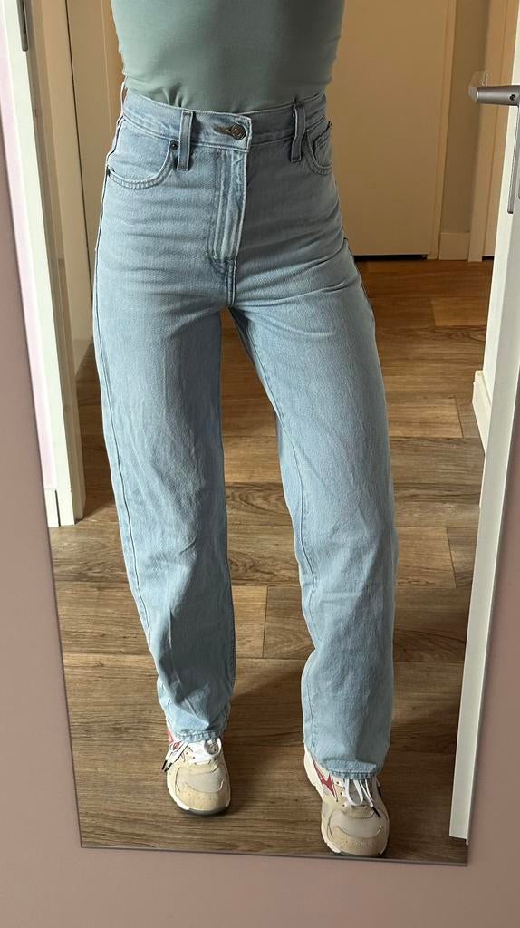 Wide leg jeans Levis high waisted straight W24/L31 (XS/34), Ophalen of Verzenden, Gedragen, Blauw, W27 (confectie 34) of kleiner
