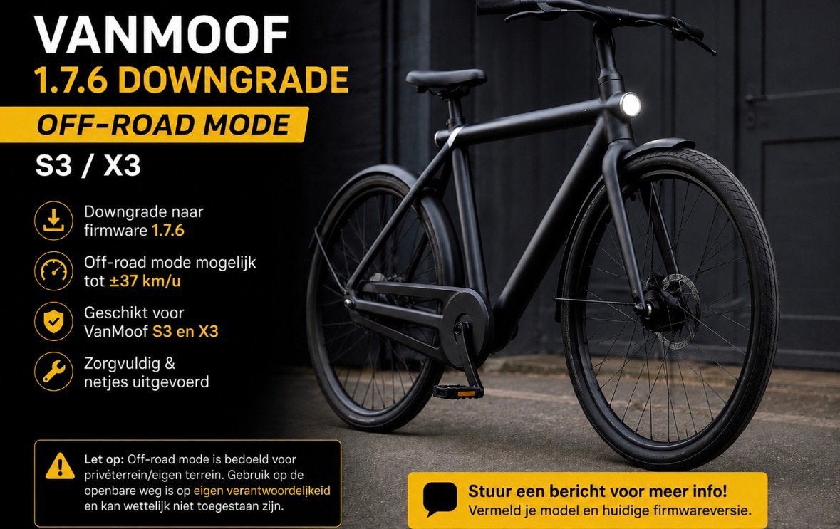 VanMoof S3/X3 1.7.6 Downgrade - Off-road Mode, Ophalen of Verzenden, Nieuw, Stuur
