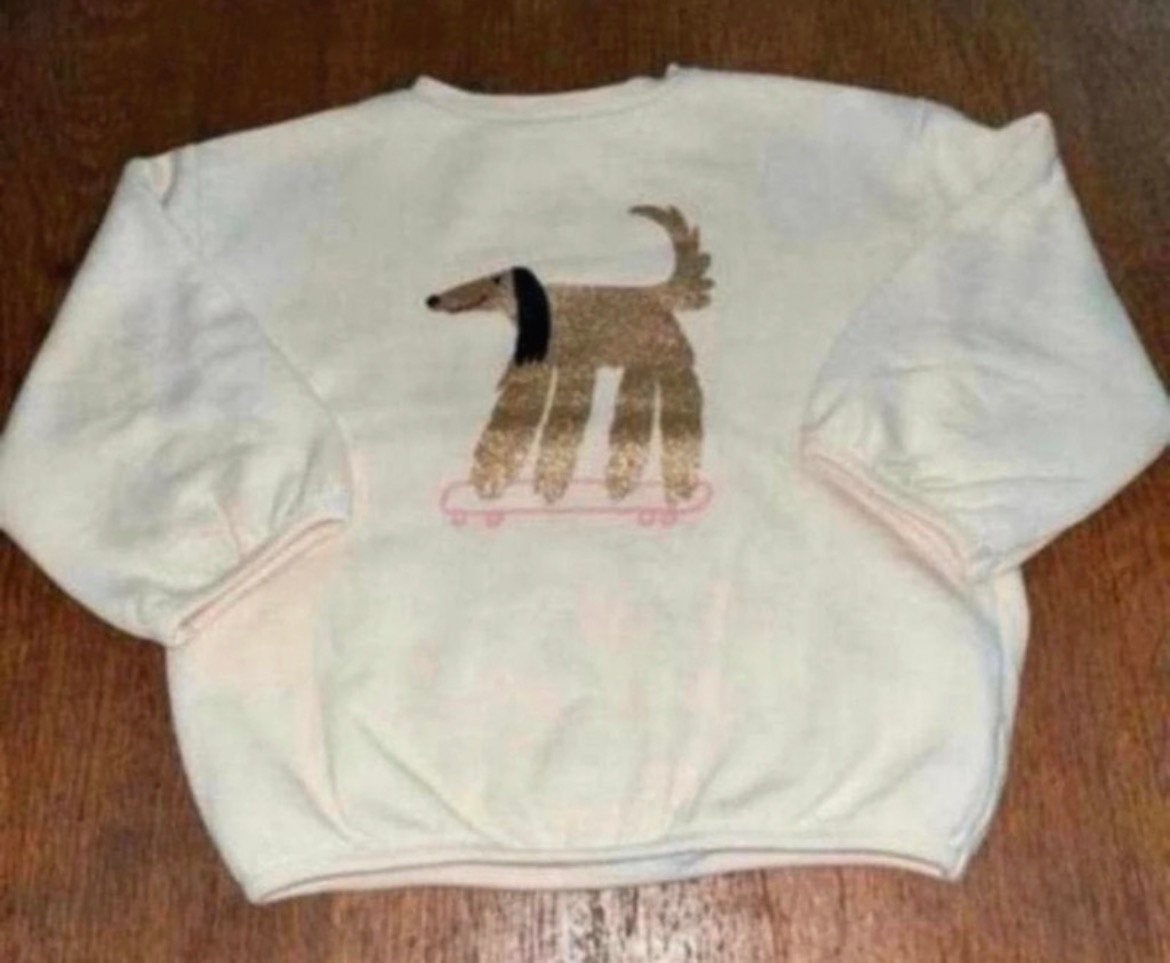 Trui mt 92 met ‘hond’ crème, Ophalen of Verzenden, Zo goed als nieuw, Meisje, Trui of Vest