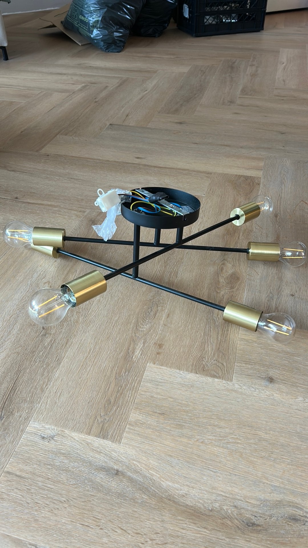 Westwing industriele lamp, Ophalen of Verzenden, Zo goed als nieuw, Stof
