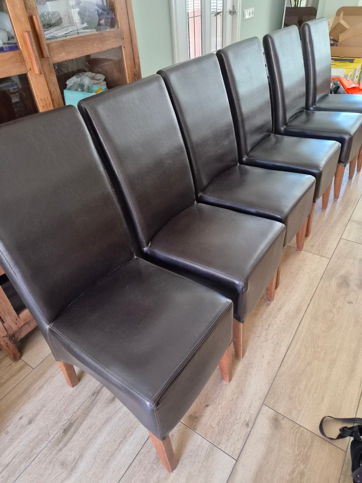 6 gratis eetkamerstoelen, Ophalen, Gebruikt