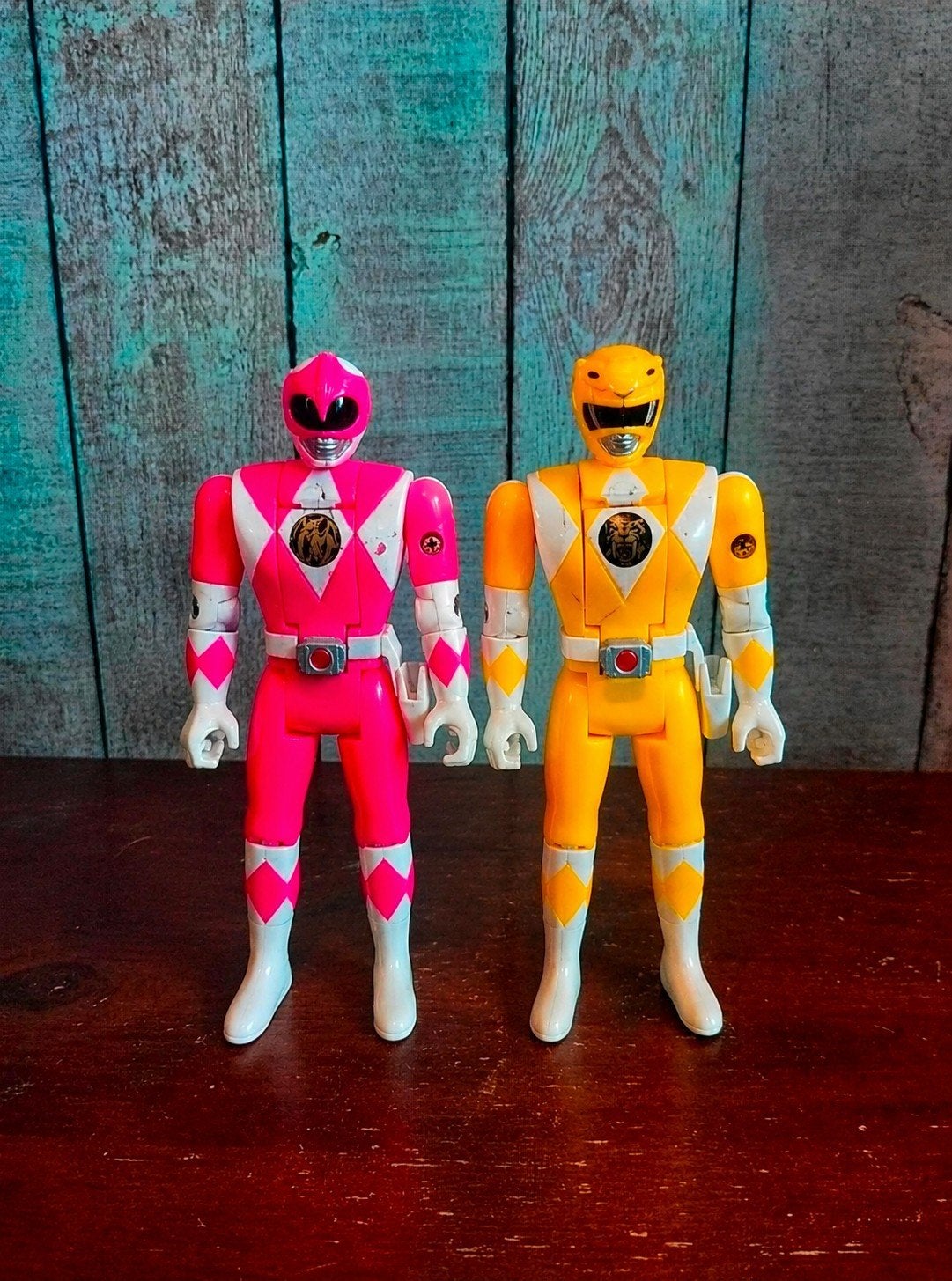 Mighty morphin Power Rangers fliphead poppetjes. 1993, Ophalen of Verzenden, Gebruikt