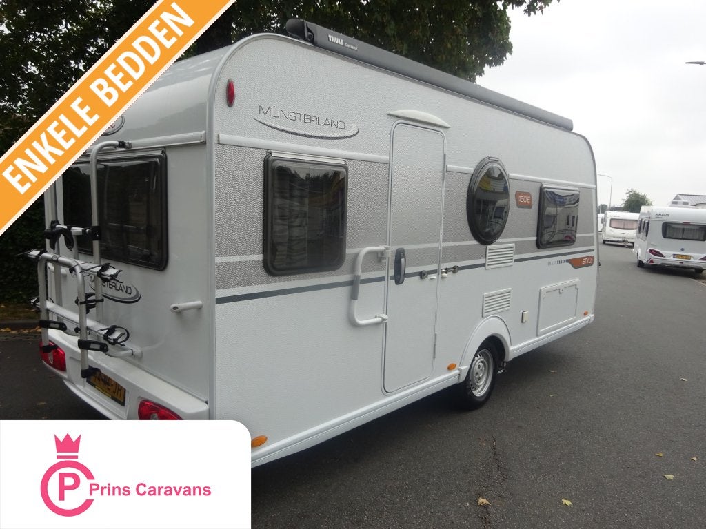 Lmc Style 450 Enkele Bedden+Mover+Luifel, Caravans en Kamperen, Caravans, Standaardzit, Schokbreker, Bedrijf, 4 tot 5 meter