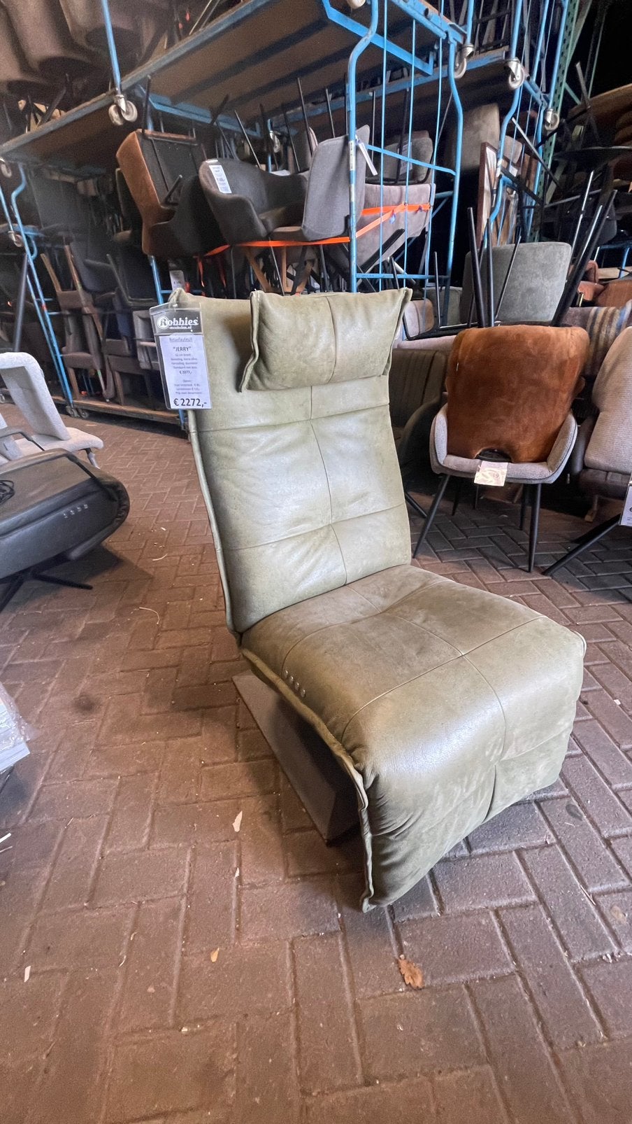 Volledig ledere relax fauteuil, Ophalen, Zo goed als nieuw, 50 tot 75 cm