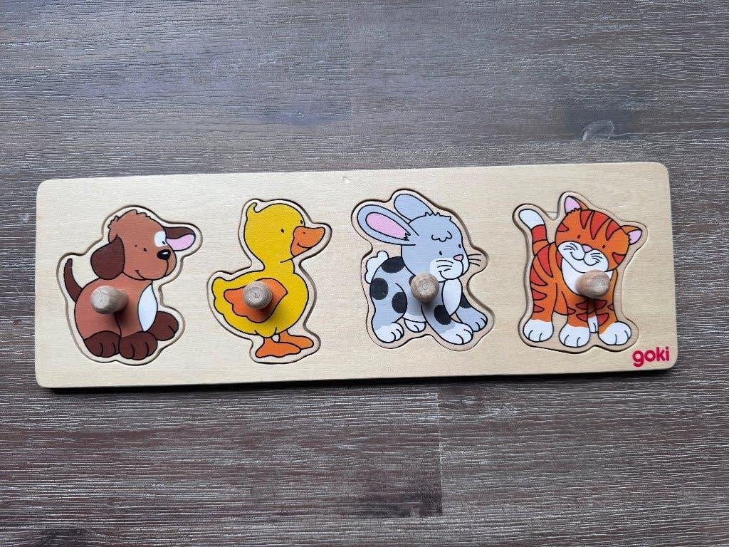 Goki houten puzzel, Ophalen of Verzenden, Zo goed als nieuw, Van hout, Minder dan 10 stukjes