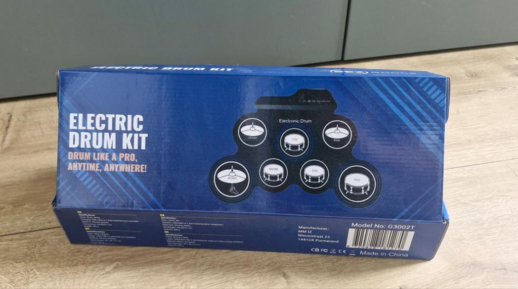 Sez Goods Elektronisch Drumstel voor Kinderen - Leer Trommel, Ophalen of Verzenden