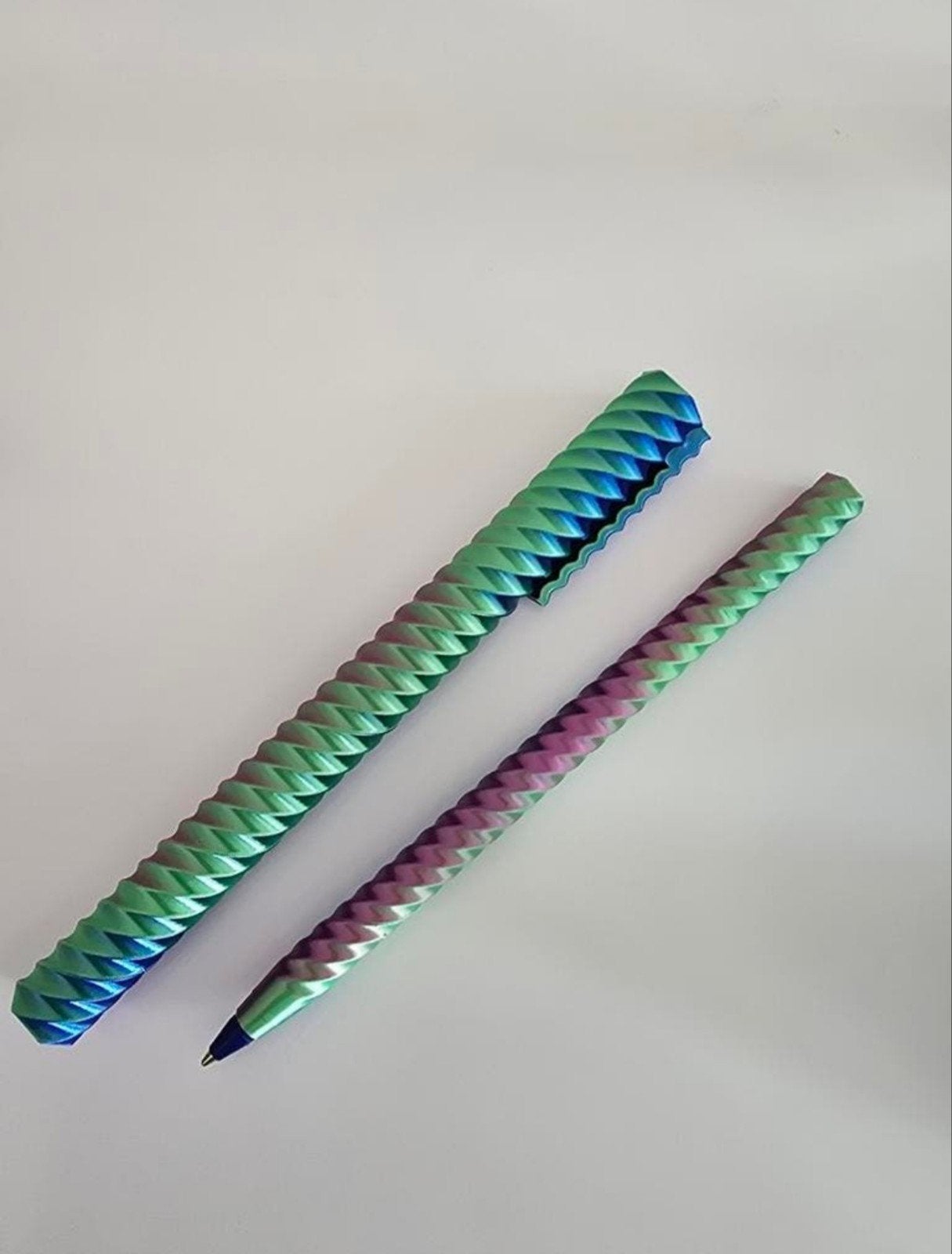 Fidget spiraal pen 3d geprint 3 kleurig, Ophalen of Verzenden, Nieuw, Blauw