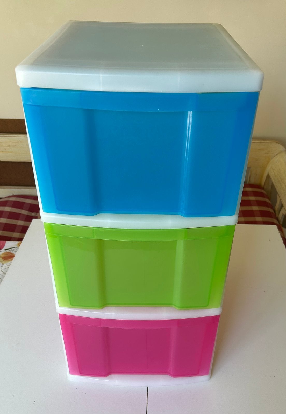 Plastic ladeblok, Ophalen, Minder dan 50 cm, Zo goed als nieuw, 3 of 4 laden