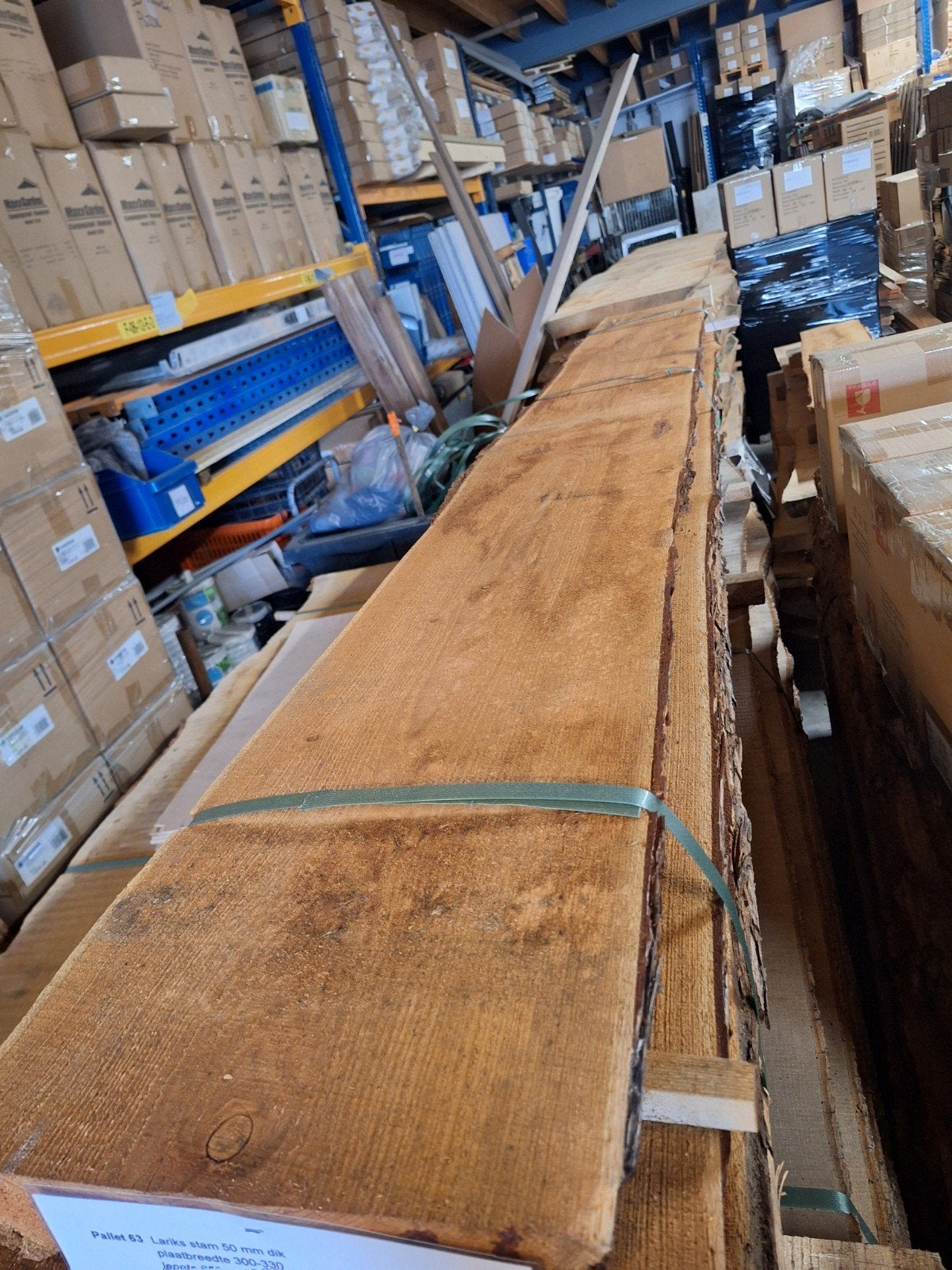 lariks douglas boomstam plank 250 cm lang, Ophalen, Nieuw, 250 cm of meer, Planken