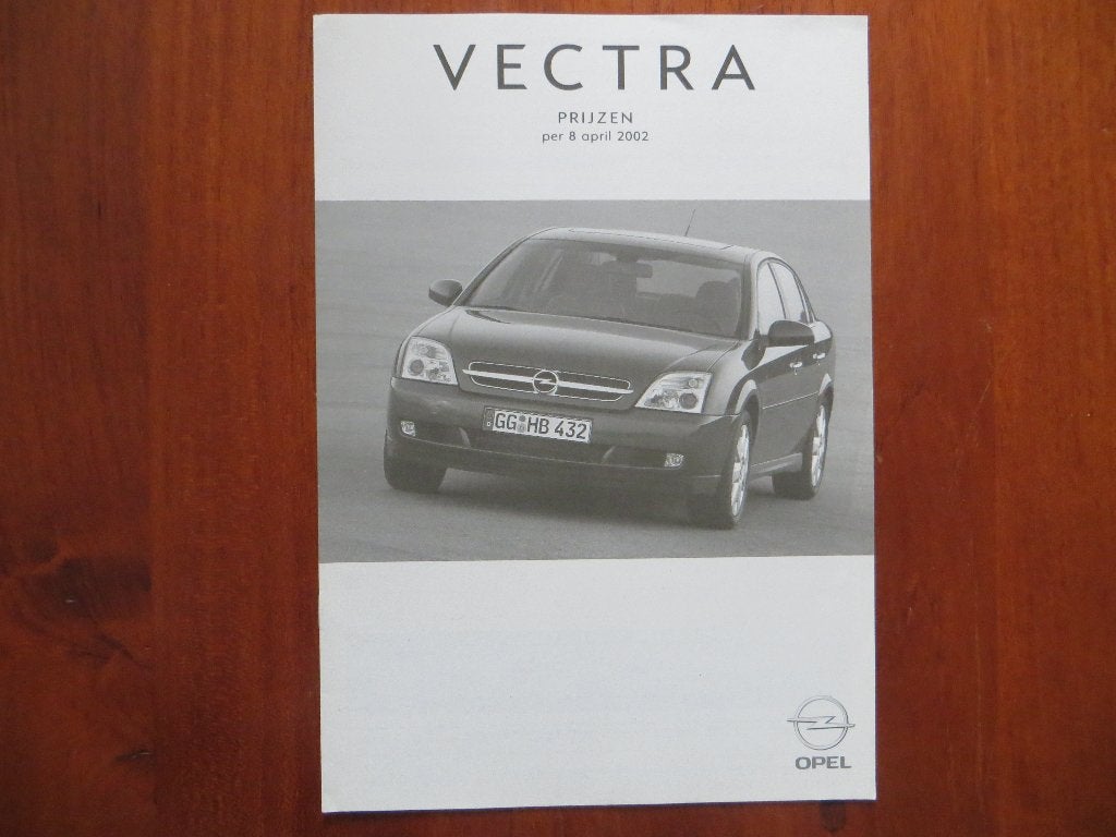Opel Vectra prijzen (april 2002), Ophalen of Verzenden, Nieuw, Opel