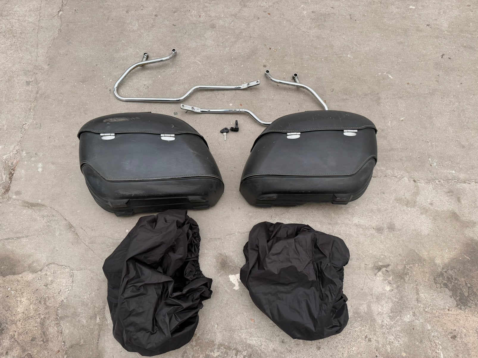 BMW R1200C Cruiser koffers tassen zijtassen leren, Gebruikt, BMW, Ophalen of Verzenden, BMW