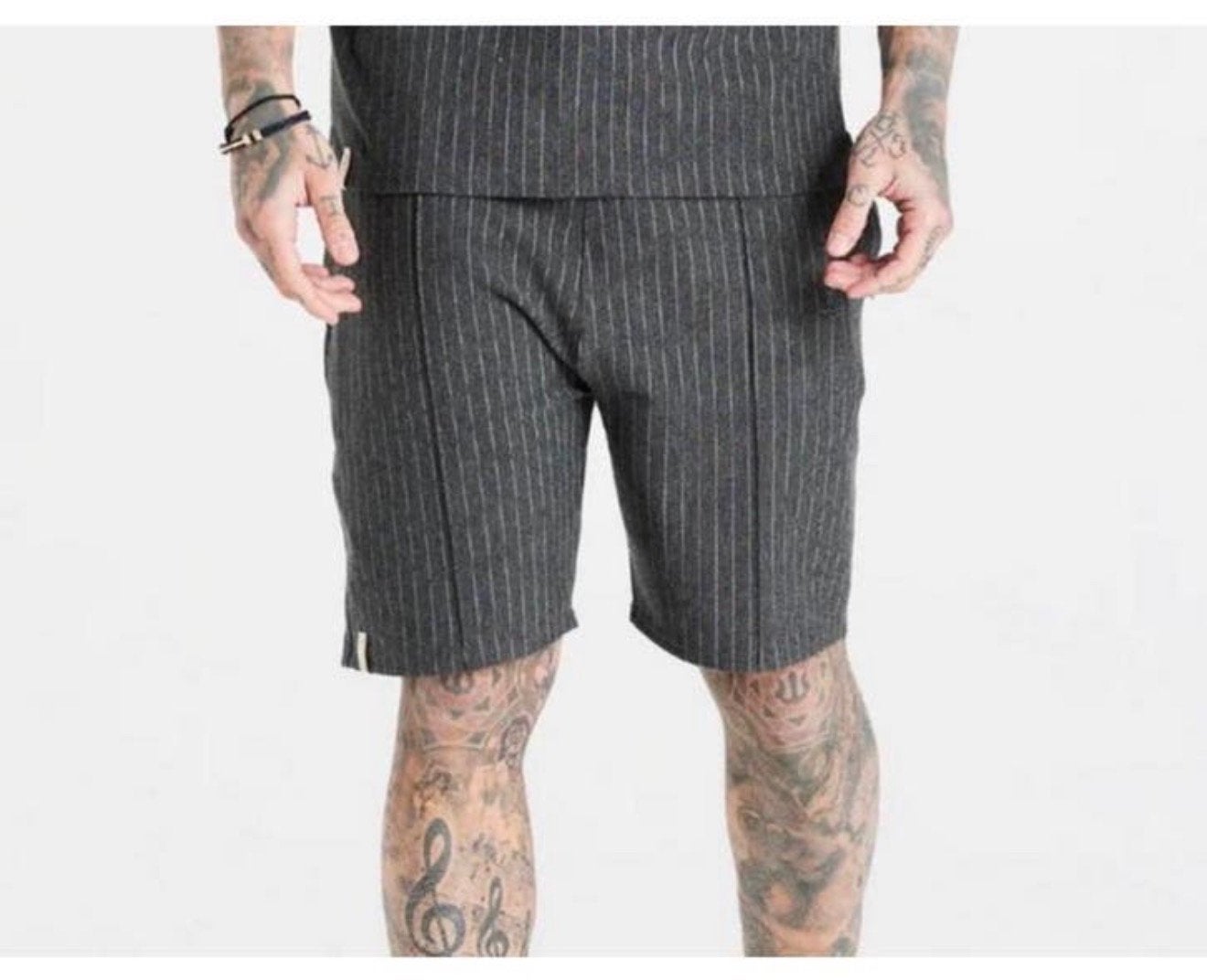 SikSilk Smart Essential Pinstripe Short Grey Marl XS grijs, Nieuw, Ophalen of Verzenden, H, H