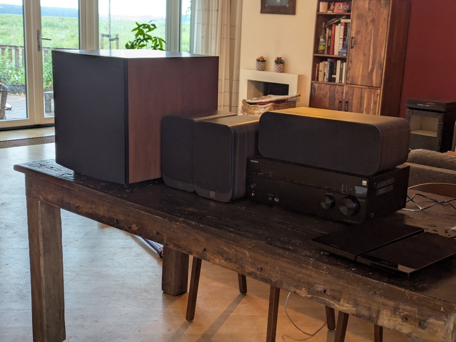 5.1 Surround sound system with various components, Gebruikt, 70 watt of meer, 5.1-systeem, Overige spelers