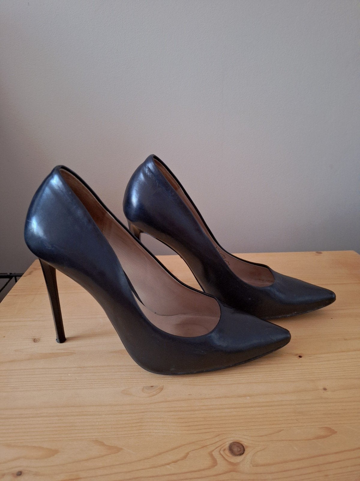 Leren pumps met hoge hak - Maat 37, Kleding | Dames, Zwart, Rylko, Ophalen of Verzenden, Schoenen met hoge hakken