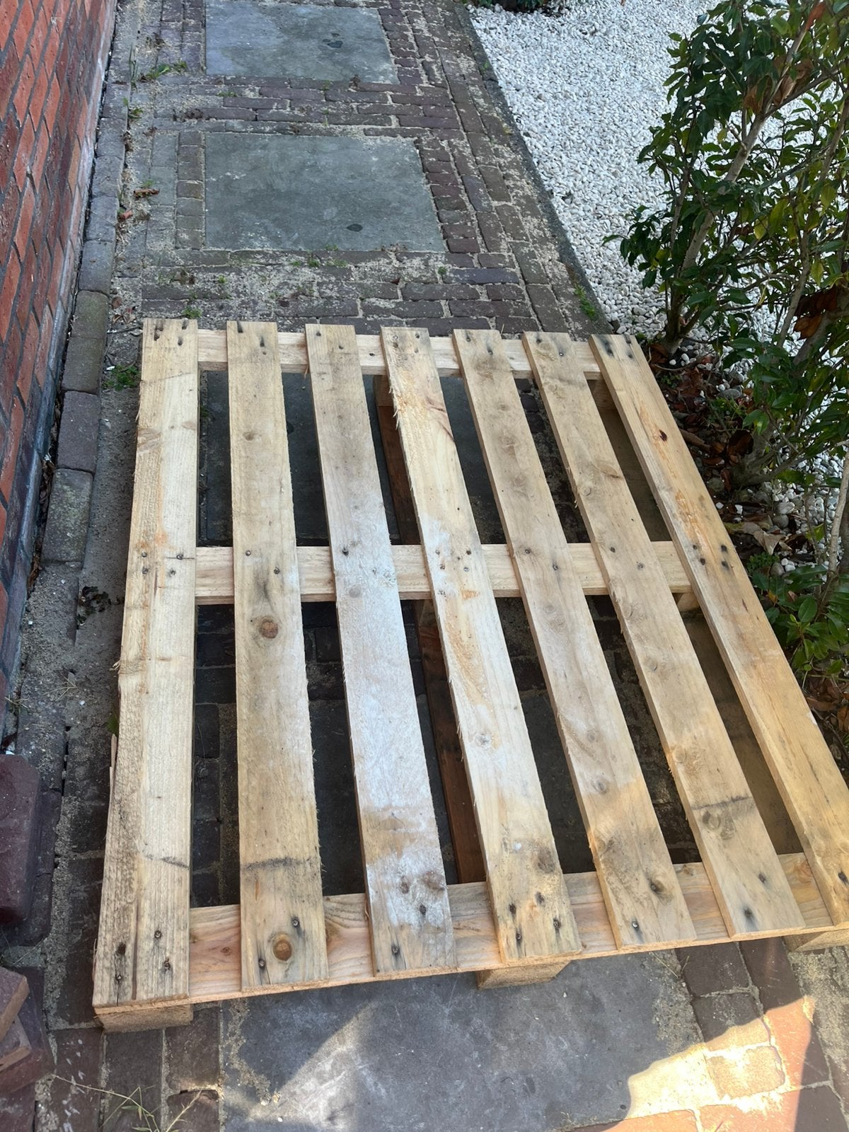 Pallet, Ophalen, Zo goed als nieuw, 50 mm of meer, Minder dan 200 cm