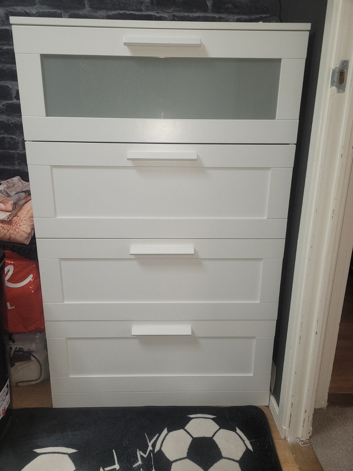 Brimnes ladekast, Huis en Inrichting, Kasten | Ladekasten, Ophalen, 50 tot 100 cm, Zo goed als nieuw, 3 of 4 laden