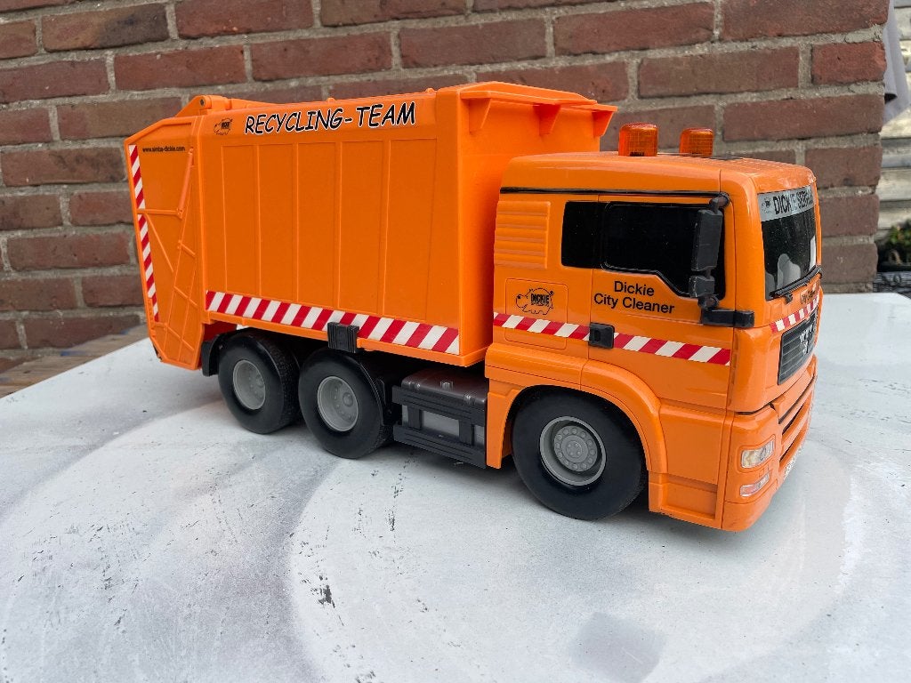 MAN Vuilniswagen Dickie city cleaner, Ophalen of Verzenden, Gebruikt