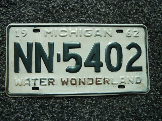 Kentekenplaat licenseplate Michigan Water Winter Wonder Land, Verzenden, Gebruikt, Auto's