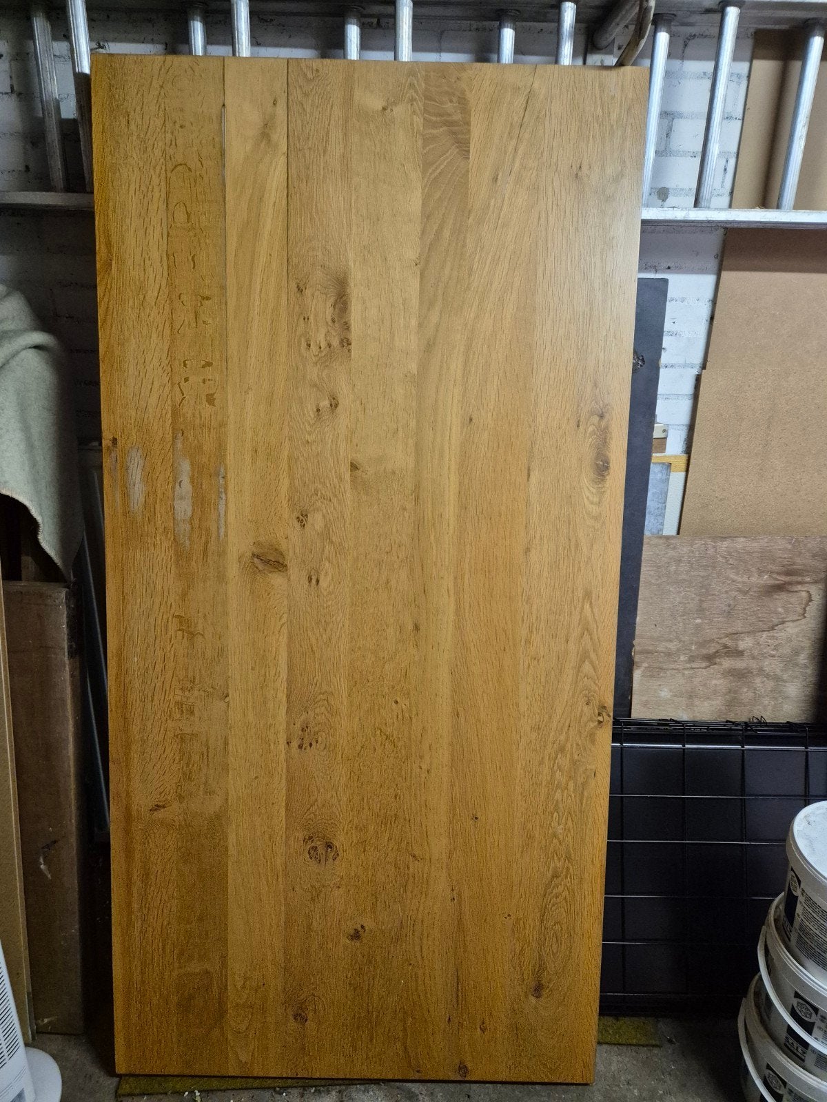 Eikenhouten tafelblad met poten (180x90 cm), Ophalen, Eikenhout, 50 tot 100 cm, 150 tot 200 cm