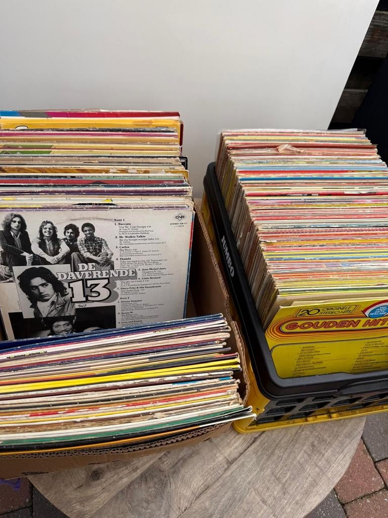Partij vinyl platen, pop en piratenhits, Cd's en Dvd's, Vinyl | Pop, Ophalen, Gebruikt, 12 inch