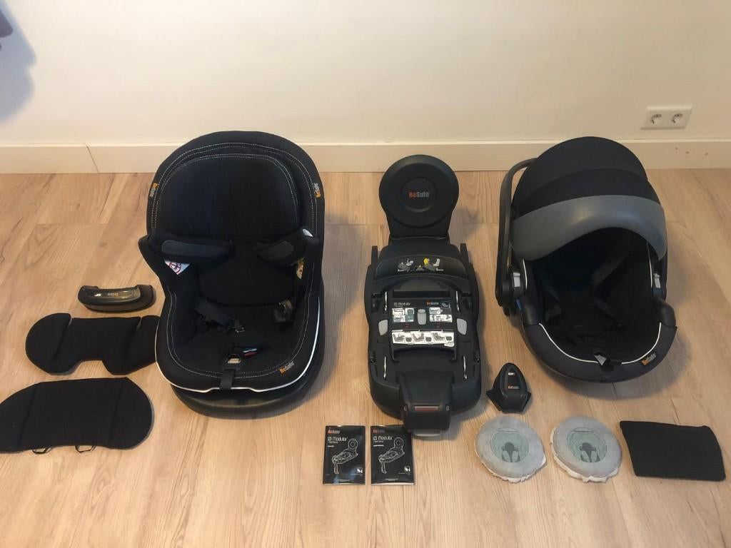 2x BeSafe iZi Modular Go i-Size autostoel + ISOFIX base, Kinderen en Baby's, Autostoeltjes, Verstelbare rugleuning, 0 t/m 18 kg