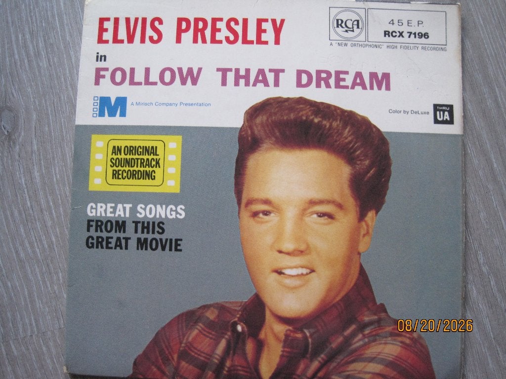 Elvis Presley    -  Follow that dream, 7 inch, Zo goed als nieuw, Pop, EP
