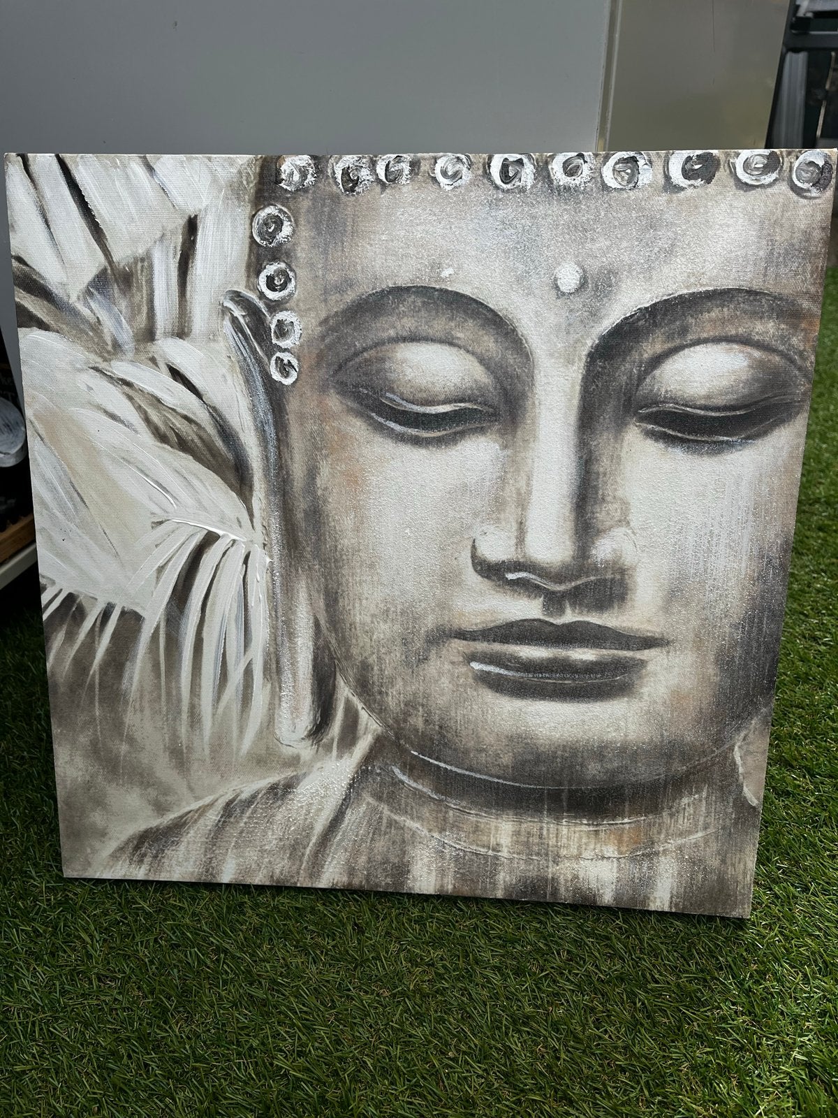 Boeddha schilderij op canvas - Rustgevende wanddecoratie, Ophalen, Acrylverf, Overig onderwerp, Op houten frame