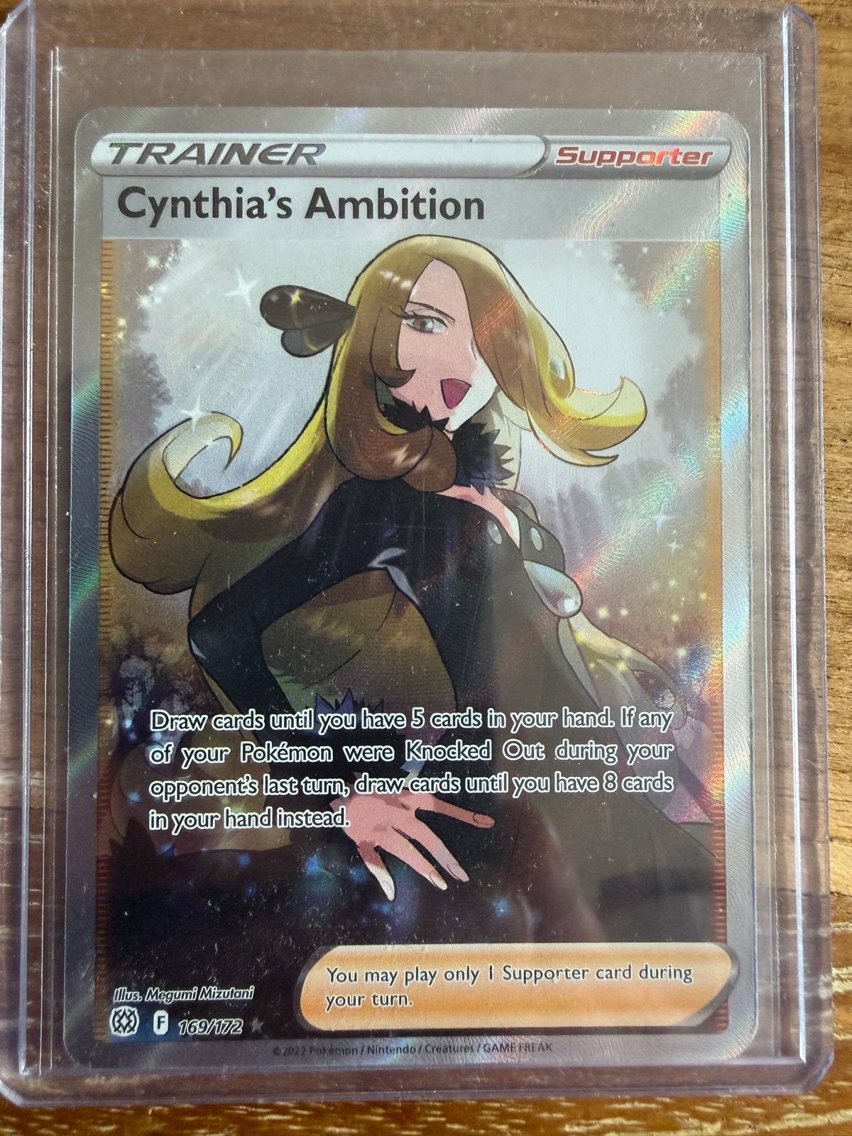 Cynthia's Ambition Full Art Trainer Kaart Pokémon TCG, Verzenden, Zo goed als nieuw, Losse kaart, Foil