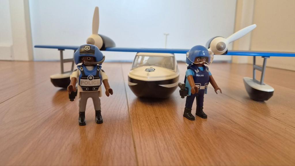 Playmobil Politie Watervliegtuig met 2 Agenten, Ophalen of Verzenden, Gebruikt