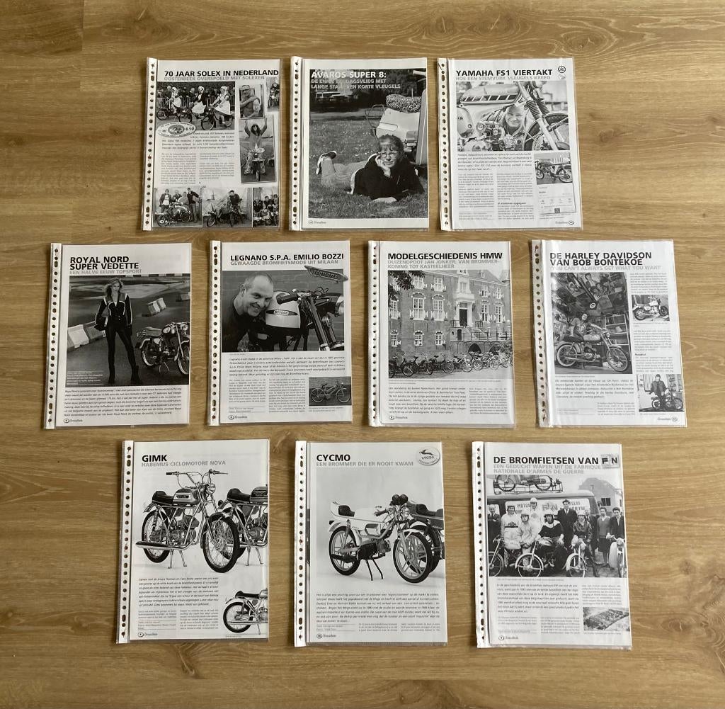 Unieke Map met veel documentatie diverse brommers set 3, Fietsen en Brommers, Handleidingen en Instructieboekjes, Zo goed als nieuw